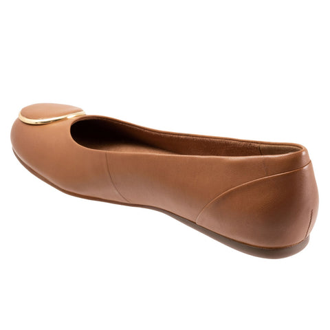 Softwalk Sonoma Halo S2257-253 Womens Brown Narrow Ballet Flats Shoes