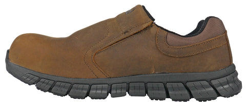Hoss Slipknot SD Composite Toe 30202 Mens Brown Leather Athletic Work Shoes