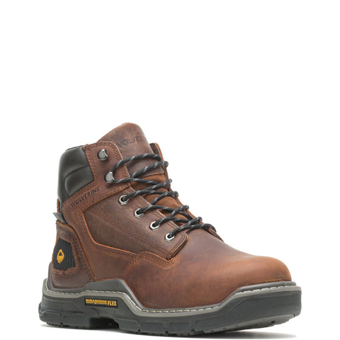 Wolverine Raider DuraShocks Insulated 6" W210065 Mens Brown Wide Work Boots