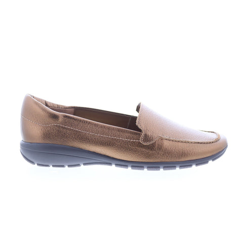 Easy Spirit Abide 8 SEABIDE8 Womens Brown Wide Leather Loafer Flats Shoes