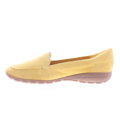 Easy Spirit Abide 8 SEABIDE8 Womens Yellow Extra Wide Suede Loafer Flats Shoes