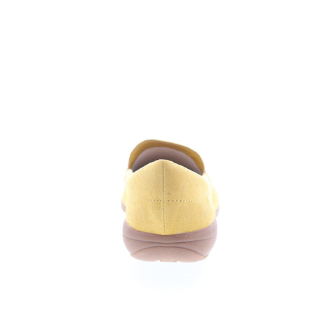 Easy Spirit Abide 8 SEABIDE8 Womens Yellow Extra Wide Suede Loafer Flats Shoes