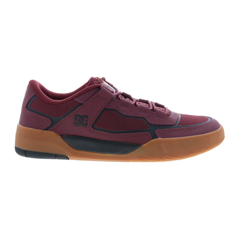 DC Metric ADYS100626-MAR Mens Burgundy Leather Skate Inspired Sneakers Shoes