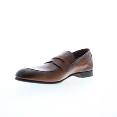 Di Bianco Agata Sella Mens Brown Leather Loafers & Slip Ons Penny Shoes