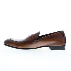 Di Bianco Agata Sella Mens Brown Leather Loafers & Slip Ons Penny Shoes