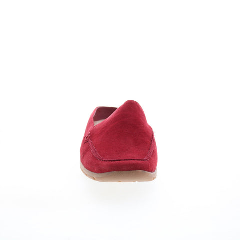 Easy Spirit Aggie SEAGGIE Womens Red Wide Suede Slip On Clog Flats Shoes