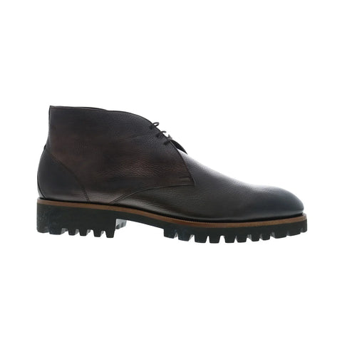 Di Bianco Alba Ciana Tmoro Mens Brown Leather Lace Up Chukkas Boots