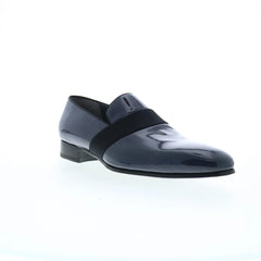 Di Bianco Andria Patent SBP786 Mens Blue Loafers & Slip Ons Casual Shoes
