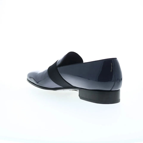 Di Bianco Andria Patent SBP786 Mens Blue Loafers & Slip Ons Casual Shoes