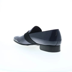 Di Bianco Andria Patent SBP786 Mens Blue Loafers & Slip Ons Casual Shoes