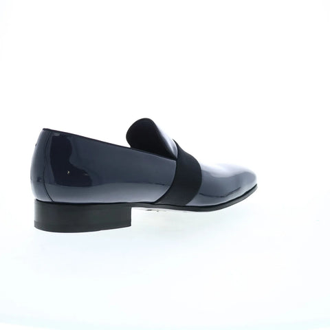 Di Bianco Andria Patent SBP786 Mens Blue Loafers & Slip Ons Casual Shoes