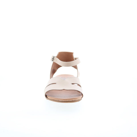 Miz Mooz Annalise-EU Womens Beige Leather Hook & Loop Strap Sandals Shoes