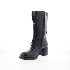 A.S. 98 Ansel Womens Black Leather Zipper Casual Dress Boots