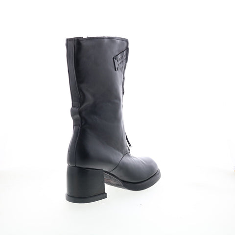 A.S. 98 Ansel Womens Black Leather Zipper Casual Dress Boots