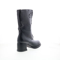 A.S. 98 Ansel Womens Black Leather Zipper Casual Dress Boots