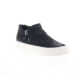 Miz Mooz Arret Womens Black Leather Zipper Lifestyle Sneakers Shoes