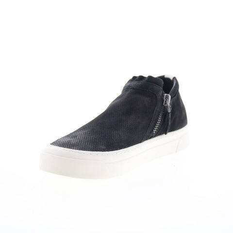 Miz Mooz Arret Womens Black Leather Zipper Lifestyle Sneakers Shoes