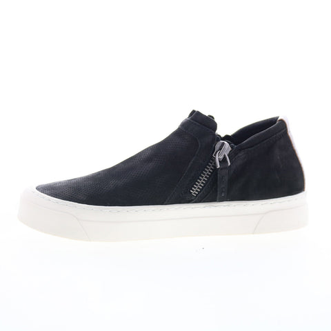 Miz Mooz Arret Womens Black Leather Zipper Lifestyle Sneakers Shoes