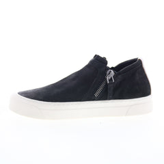 Miz Mooz Arret Womens Black Leather Zipper Lifestyle Sneakers Shoes