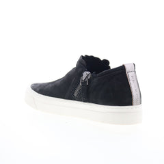 Miz Mooz Arret Womens Black Leather Zipper Lifestyle Sneakers Shoes