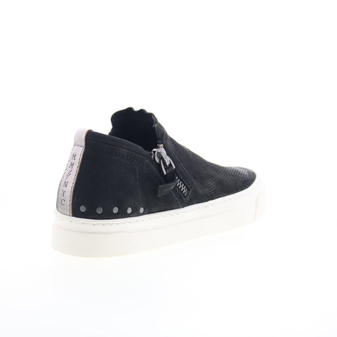 Miz Mooz Arret Womens Black Leather Zipper Lifestyle Sneakers Shoes