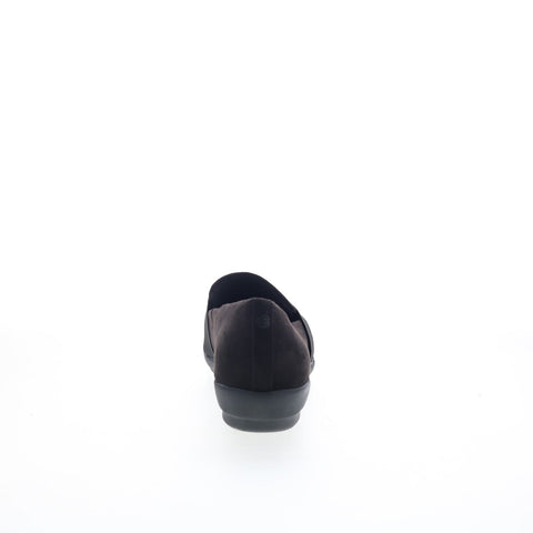 Easy Spirit Audrey 2 SEAUDREY2 Womens Black Wide Canvas Loafer Flats Shoes