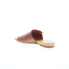 Miz Mooz Aurelia Womens Brown Leather Slip On Slides Sandals Shoes
