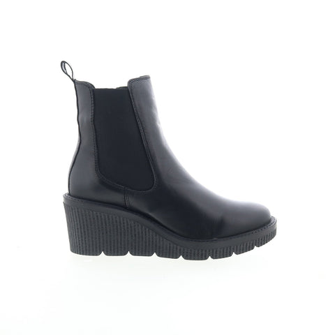Miz Mooz Averie Womens Black Leather Zipper Chelsea Boots