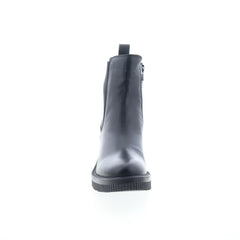 Miz Mooz Averie Womens Black Leather Zipper Chelsea Boots