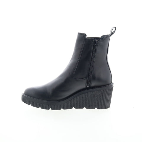 Miz Mooz Averie Womens Black Leather Zipper Chelsea Boots