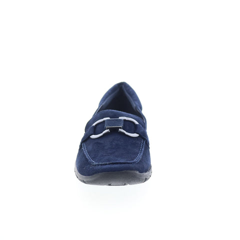 Easy Spirit Avienta SEAVIENTA Womens Blue Suede Slip On Loafer Flats Shoes