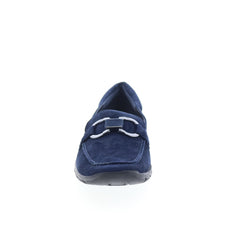 Easy Spirit Avienta SEAVIENTA Womens Blue Suede Slip On Loafer Flats Shoes