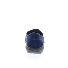 Easy Spirit Avienta SEAVIENTA Womens Blue Suede Slip On Loafer Flats Shoes