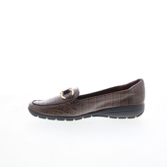 Easy Spirit Avienta SEAVIENTA Womens Brown Leather Loafer Flats Shoes