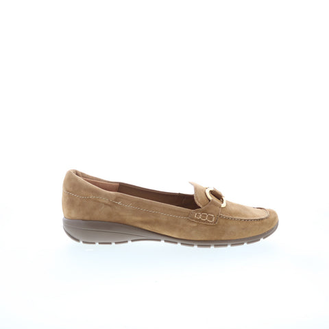 Easy Spirit Avienta SEAVIENTA Womens Brown Narrow Suede Loafer Flats Shoes