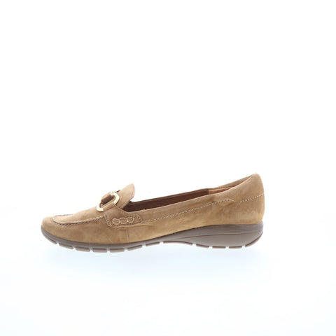 Easy Spirit Avienta SEAVIENTA Womens Brown Narrow Suede Loafer Flats Shoes
