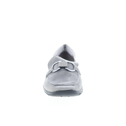 Easy Spirit Avienta SEAVIENTA Womens Gray Wide Suede Loafer Flats Shoes
