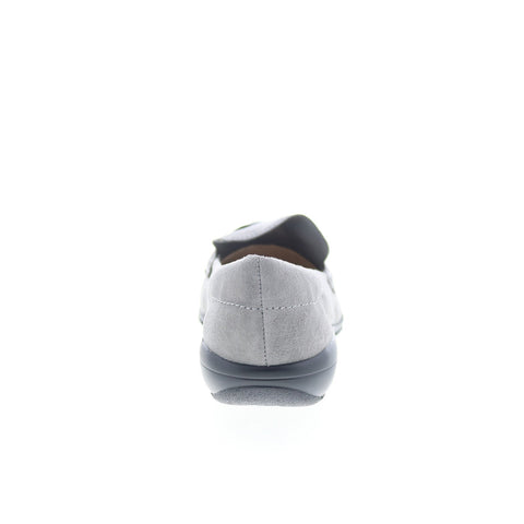 Easy Spirit Avienta SEAVIENTA Womens Gray Wide Suede Loafer Flats Shoes