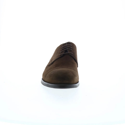 Di Bianco Bergamo Suede SC538 Mens Brown Oxfords & Lace Ups Cap Toe Shoes