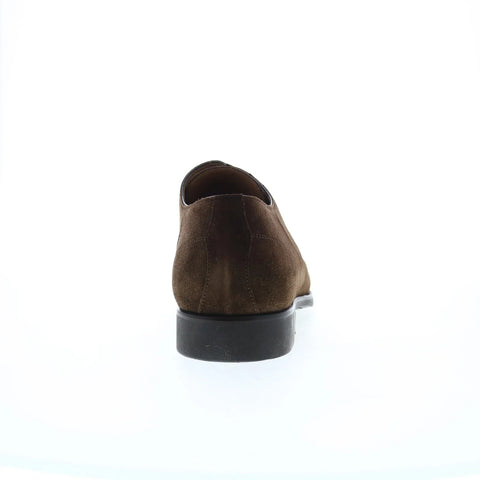 Di Bianco Bergamo Suede SC538 Mens Brown Oxfords & Lace Ups Cap Toe Shoes