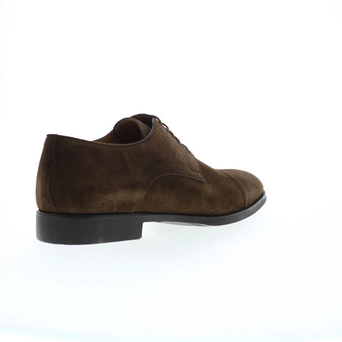 Di Bianco Bergamo Suede SC538 Mens Brown Oxfords & Lace Ups Cap Toe Shoes