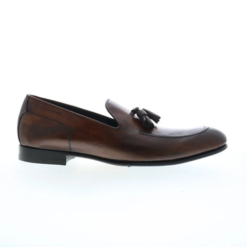 Di Bianco Bari Sella Mens Brown Leather Loafers & Slip Ons Casual Shoes