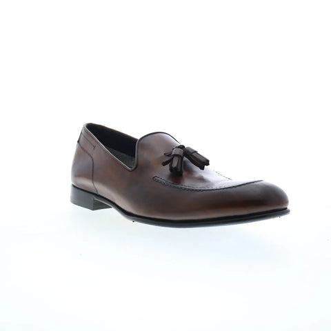Di Bianco Bari Sella Mens Brown Leather Loafers & Slip Ons Casual Shoes