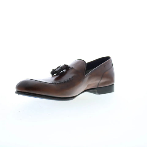 Di Bianco Bari Sella Mens Brown Leather Loafers & Slip Ons Casual Shoes