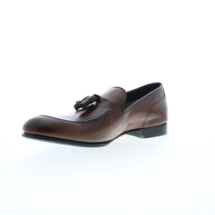 Di Bianco Bari Sella Mens Brown Leather Loafers & Slip Ons Casual Shoes