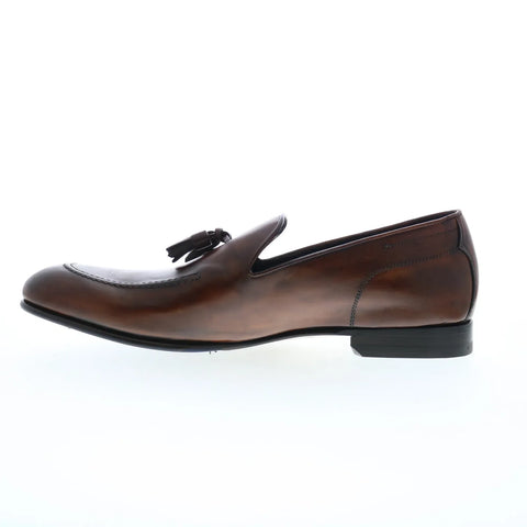 Di Bianco Bari Sella Mens Brown Leather Loafers & Slip Ons Casual Shoes