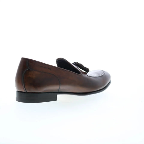 Di Bianco Bari Sella Mens Brown Leather Loafers & Slip Ons Casual Shoes