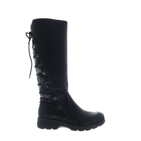 Bionica Epping BI0004101 Womens Black Leather Lace Up Knee High Boots