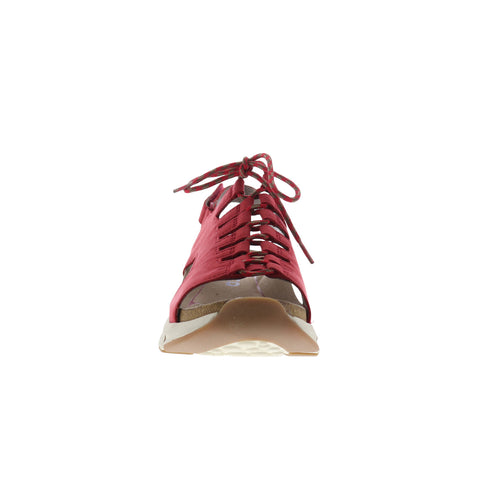 Bionica Ormond BI0007702 Womens Red Leather Strap Wedges Sandals Shoes