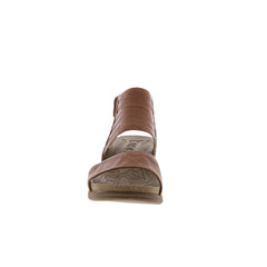 Bionica Gracen BI0013200 Womens Brown Leather Slip On Wedges Sandals Shoes